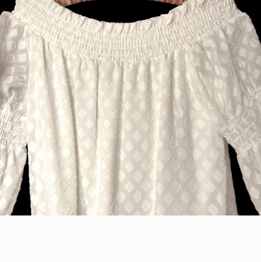 White Boho Peasant Top